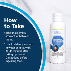 Phospholipid complex of Core Med Science liposomal glutathione liquid aids uptake.