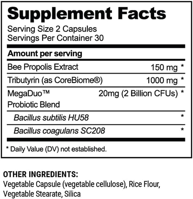 CoreBiome postbiotic tributyrate for gut health