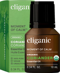 Bottle of coriander seed essential oil