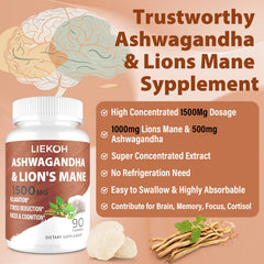Cortisol balance support with Ashwagandha and Lions Mane
