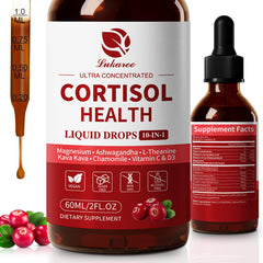 Cortisol Drops bottle with Cranberry flavor