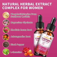 Vegan and gluten-free cortisol drops label