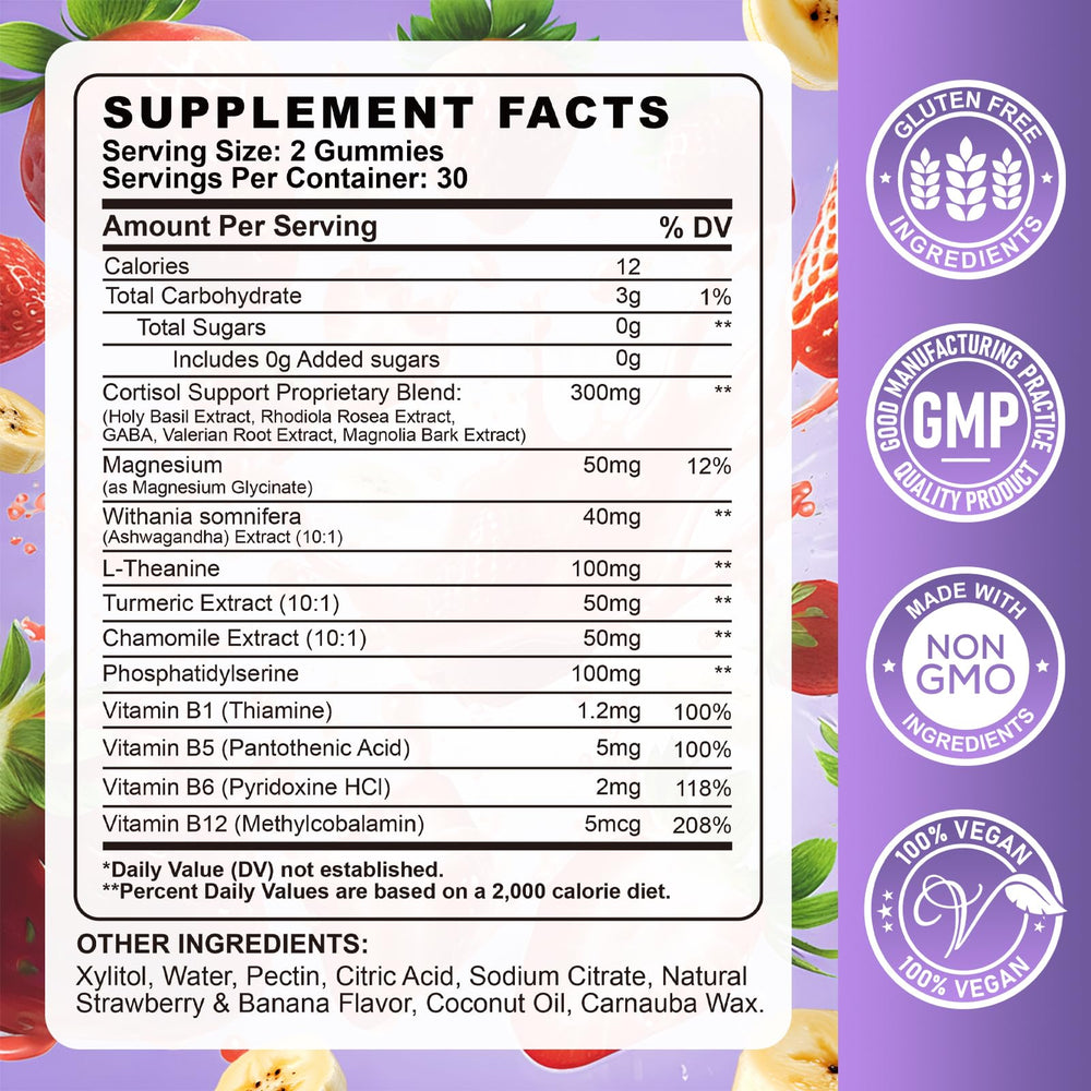 Key ingredients: Holy Basil, Rhodiola, Ashwagandha, GABA