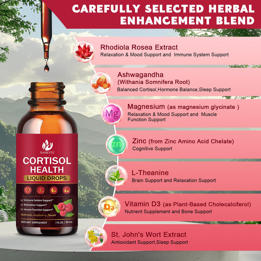 Magnesium and zinc minerals included in Cortisol Drops