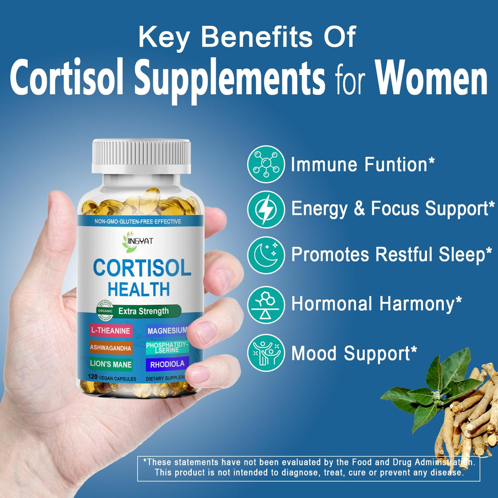 20-in-1 cortisol formula featuring rhodiola and mushrooms