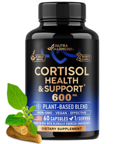 Cortisol supplement bottle for women
