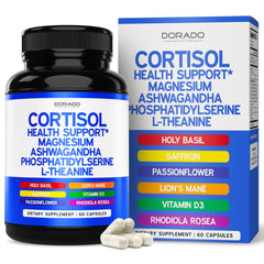 Cortisol Supplements bottle with 60 capsules