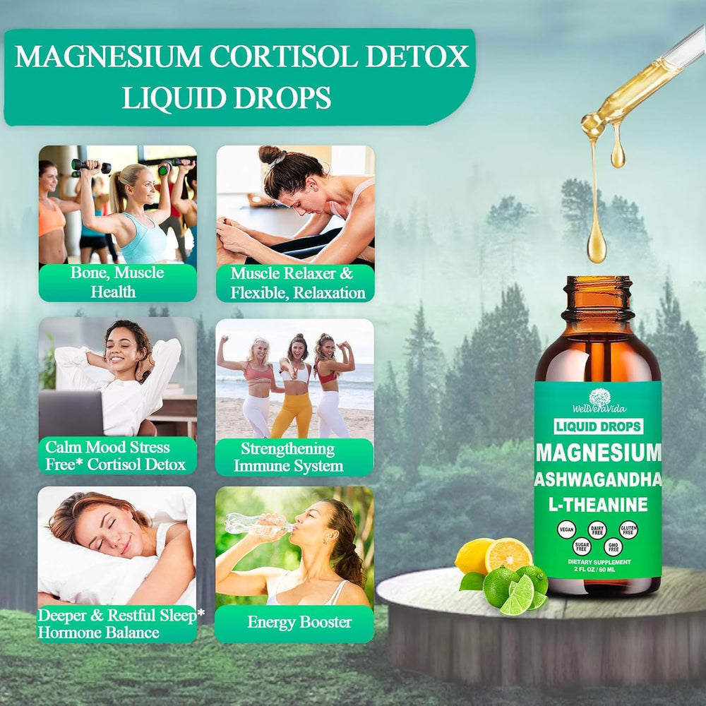 Vitamin D3, Vitamin K2, Vitamin B6 and Zinc icons with Ashwagandha and L-Theanine
