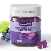 Grape-flavored cortisol gummy close-up - women’s supplement