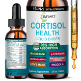 Bottle of cortisol supplements for women with dropper