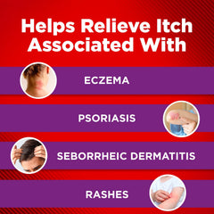 Cortizone-10 lotion on eczema-affected skin.