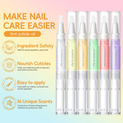 COSCELIA cuticle oil pen showing oil flow for base of nails.