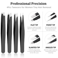COSHAYSOO slanted-tip tweezers closeup for comfortable ingrown hair work