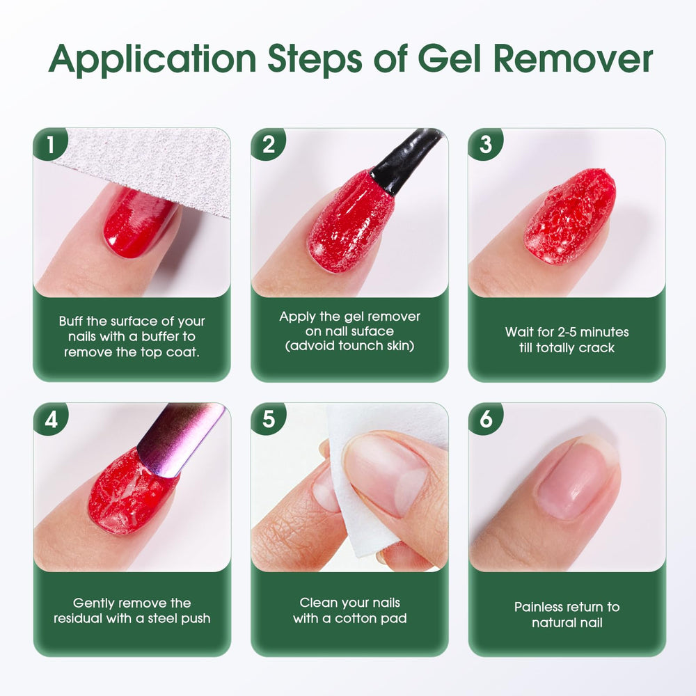 Nails after removal with clean, ready-for-polish base