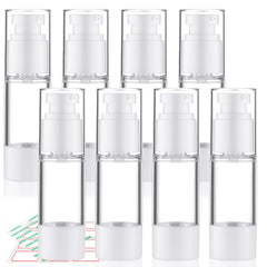 Cosywell airless pump bottle closeup showing strawless design for precise dispensing