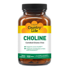 Country Life Choline 266mg bottle - front view
