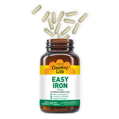 Country Life Easy Iron 25mg Capsules packaging and label