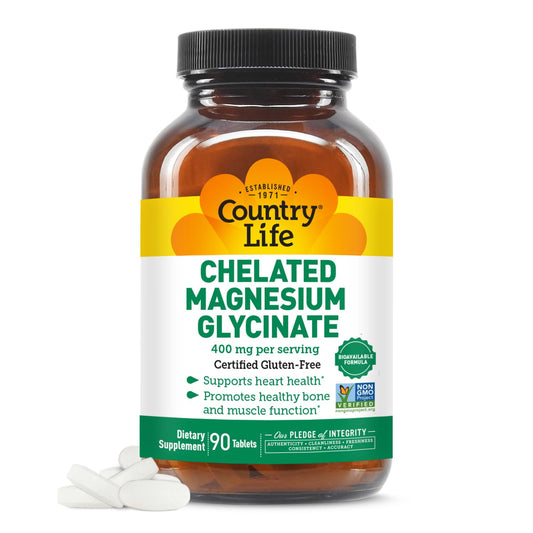 Country Life Magnesium Glycinate 400mg label