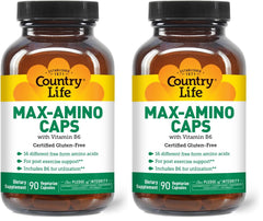 Country Life Maxi-Amino bottle front view for post-workout amino support.