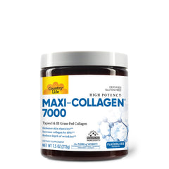 Country Life Maxi-Collagen 7000 powder jar label showing 7.5 oz