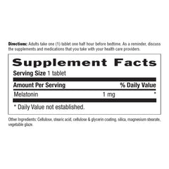 Laboratory-tested melatonin ingredients and purity certificate