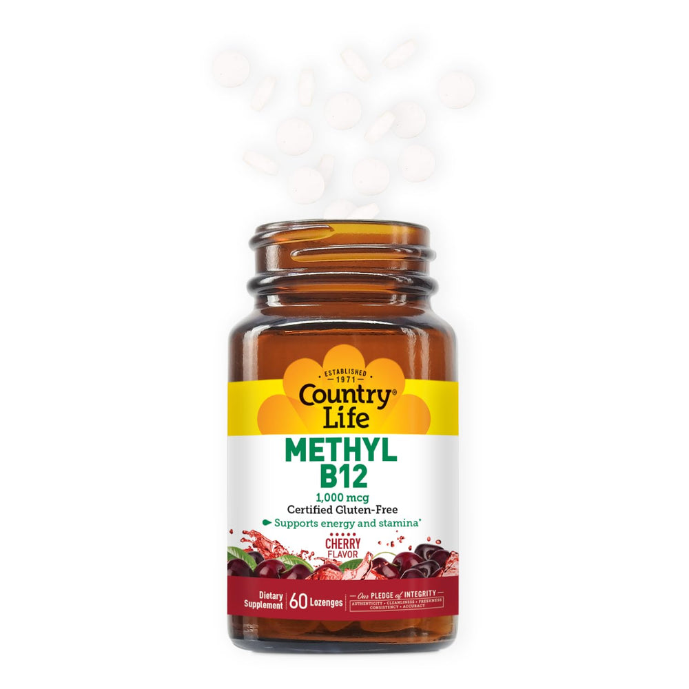 Methyl B-12 Capsules bottle with capsules visible