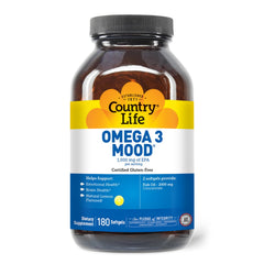 Country Life Omega-3 capsules arranged for convenient daily supplementation.