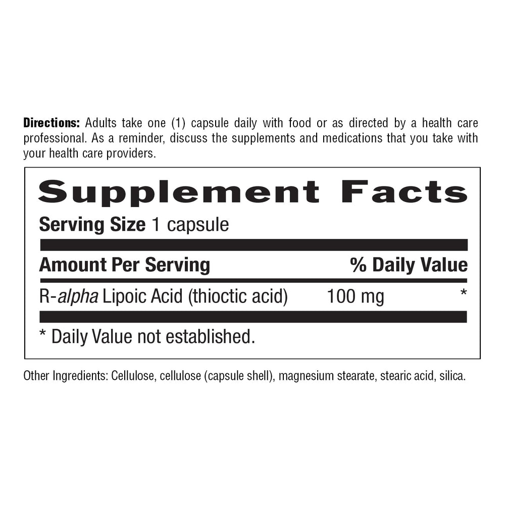 Bottle and packaging for Country Life R-Alpha Lipoic Acid Complex 300mg