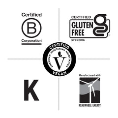 Gluten-free and vegan certified Target-Mins label