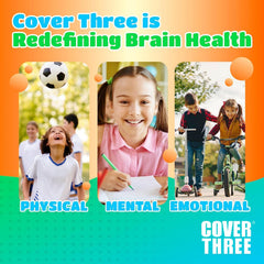 Three boxes of Cover Three Kids Brain Supplement Smoothie with 20 pouches