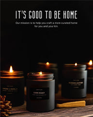 Holiday aromatherapy candle glow for home