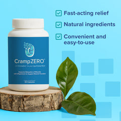 Easy-to-use CrampZero capsules for on-the-go relief