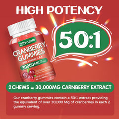 Cranberry gummies with hibiscus for immune support