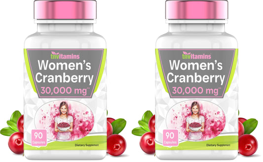 Cranberry Pills for Women 30000 mg per 2-capsule serving in a pack of 2 (USA-made)