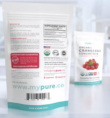 Cranberry powder for smoothies yogurt and water