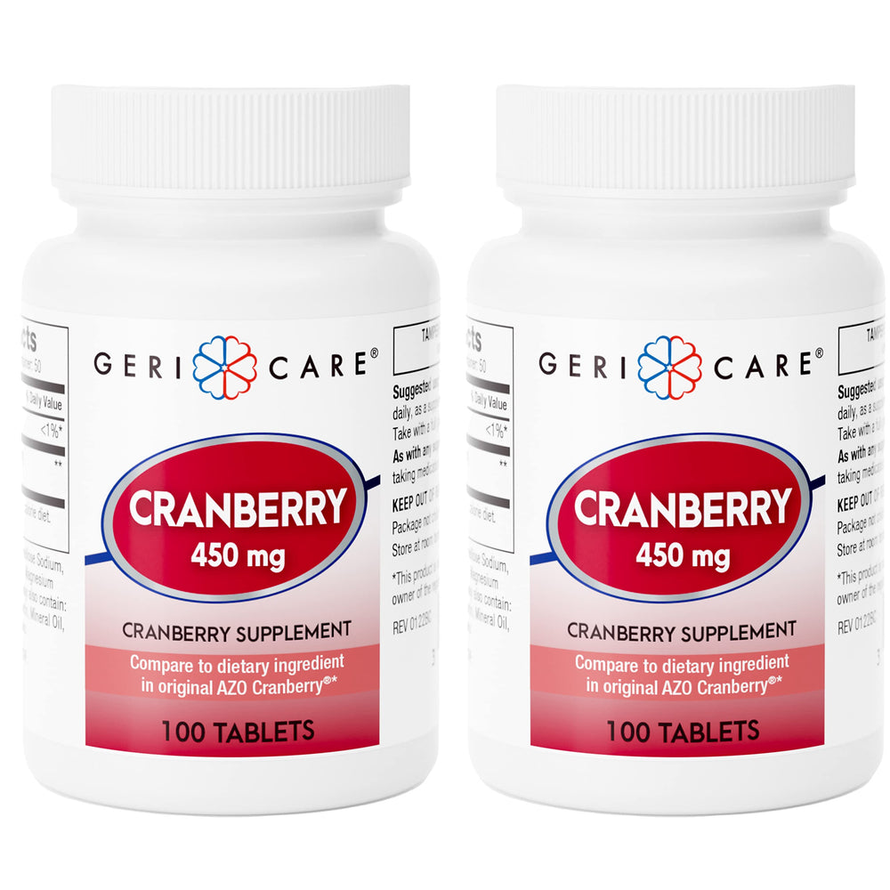 Front view of High-Potency Cranberry Supplement 450mg 2-Pack