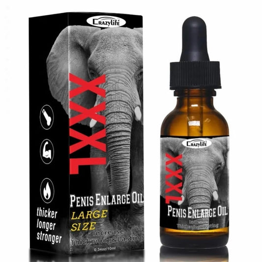 Crazylife Men's Massage Oil bottle front view - 10ml