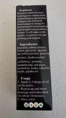 Packaging of Crazylife Men's Massage Oil - Natural Formula 10ml