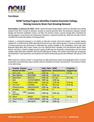 Creapure Creatine Monohydrate labeling