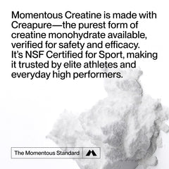 Creapure label close-up on creatine powder