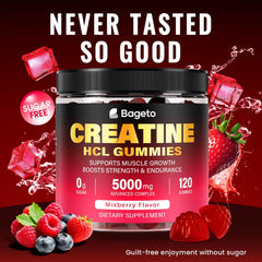 Close-up of mixed berry flavored Creatine HCL Gummies