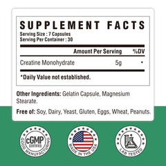 Close-up of micronized Creatine Monohydrate capsules