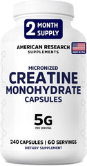 Creatine Monohydrate Capsules bottle labeled 5G per serving