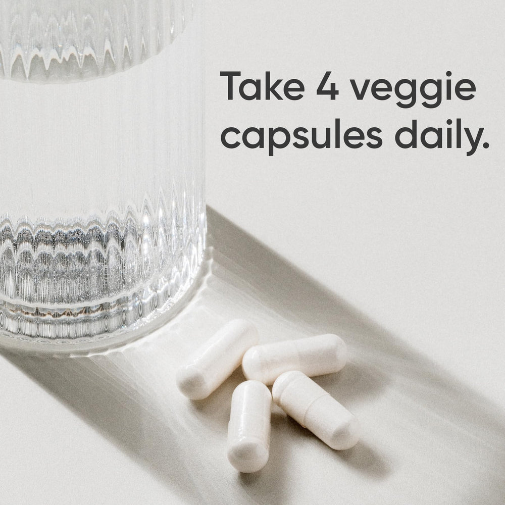 Serving size showing 5g of creatine monohydrate (4 capsules)