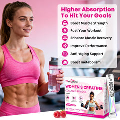 Creatine monohydrate and collagen powder packets for pre-workout
