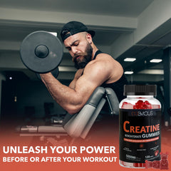 Vegan-friendly, gluten-free, gelatin-free chewable creatine gummies