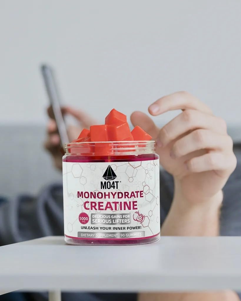 Close-up of strawberry flavor gummies