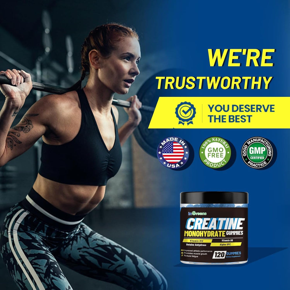 Berry-flavored Creatine Monohydrate Gummies 6g bottle