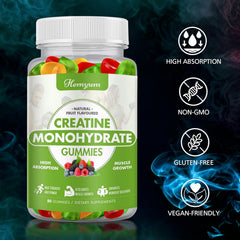 Female athlete using Creatine Monohydrate Gummies during training