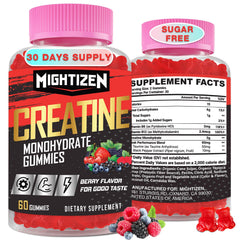 Berry Creatine Monohydrate Gummies bottle front view